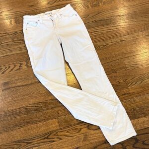 J. Crew Women’s 9”Vintage Slim Straight White denim Jeans, 23